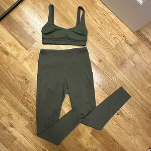 Lunalae Olive Green Activewear Set